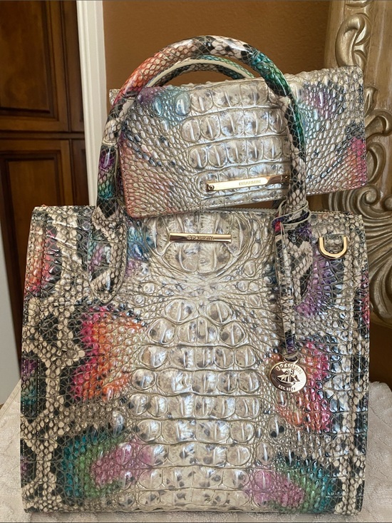 Brahmin Handbags - Brahmin Charming Python small Caroline with matching Addy wallet.